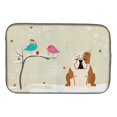 thumbnail image 1 of Caroline's Treasures Christmas Presents Between Friends - Alfombrilla para secar platos blancos con Bulldog inglés Fawn, 14 x 21 Caroline's Treasures BB2597DDM, 1 of 1