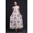 thumbnail image 4 of Bimba Robe Longue en Rayonne Imprimée Florale pour Femmes Chic Bohème Été Maxi Plage - Très Petit, 4 of 4