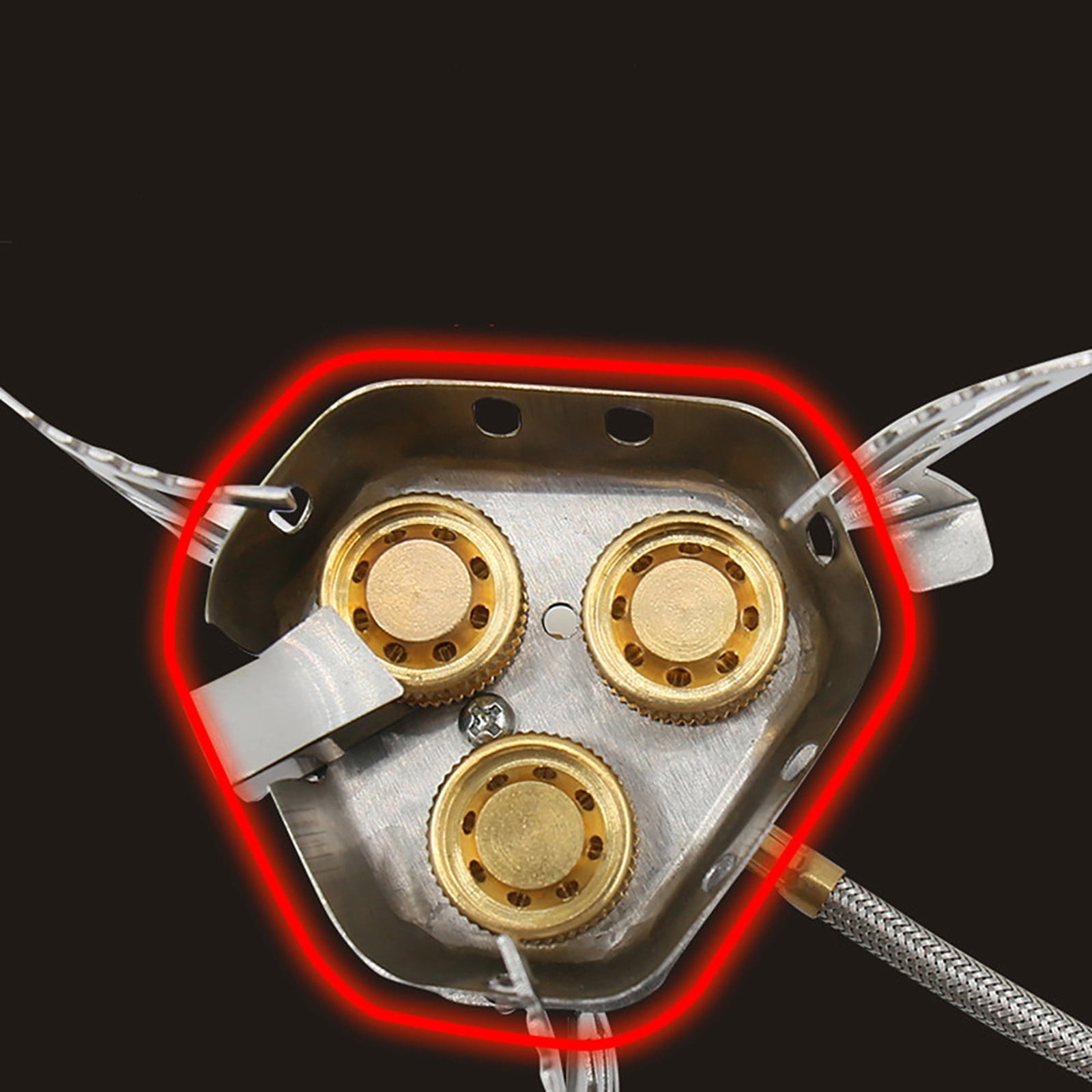 6800W High-Power Camping Burner Stove Brass Burner, Fast Heating, Windproof, Safe Gas Use