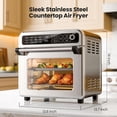 thumbnail image 4 of Kndko 19QT Air Fryer Toaster Oven Combo, Silver, 12-in-1, 1700W, 70-450°F, 4 of 9