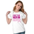thumbnail image 4 of Breast Cancer Awareness Her in Hero Womens Fitted Plus Size Graphic Tee Brisco Brands 2X, 4 of 5