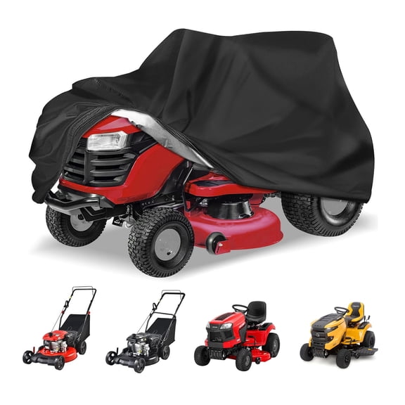 BN-LINK Universal Riding Lawn Mower Cover Waterproof Heavy Duty 600D Polyester Oxford,Fits Tractor Covers Decks up to 54", Windproof UV Protection Universal Fit with Drawstring & Cover Storage Bag