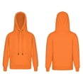 thumbnail image 6 of Manyakai Boys Girls Long Sleeve Hoodie Top Basic Pullover Hooded Sweatshirt Activewear Sports Clothes Orange 120, 6 of 8