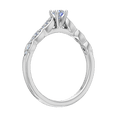 thumbnail image 2 of 0.35 Carat Pave, Prong Set Diamond Engagement Ring Band in 14K White Gold (Ring Size 4), 2 of 5
