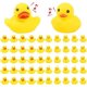 thumbnail image 1 of Juguetes de baño CHAO Pato de goma amarillo Mini pato chirriante paquete de 50, 1 of 5