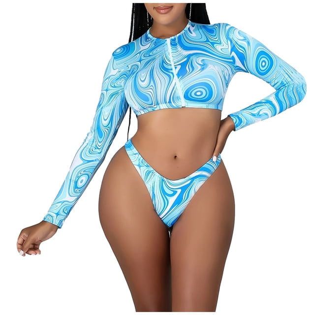Cómodo traje de baño de dos piezas con estampado de bikini elegante para mujer Traje de baño Traje de baño Conjunto de ropa de playa OAVQHLG3B Store lin121212