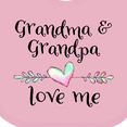 thumbnail image 4 of Inktastic Grandma and Grandpa Love Me Heart Grandchild Boys or Girls Baby Bib, 4 of 4