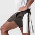 thumbnail image 4 of pstuiky Pantalones cortos para hombre, Pantalones cortos deportivos informales para hombre, de secado rápido, de malla, con cremallera, bolsillo y cordón. Pantalones cortos de golf, 4 of 7