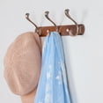 thumbnail image 2 of Unique Bargains 10 Dual 3 Hooks Coat Rack Wall Hooks Coat Hooks Copper Tone.Plating, 2 of 4
