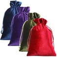 thumbnail image 4 of 4Pcs Wedding Candy Bags Portable Drawstring Bags Jewelries Wrapping Bags Small Bags, 4 of 8