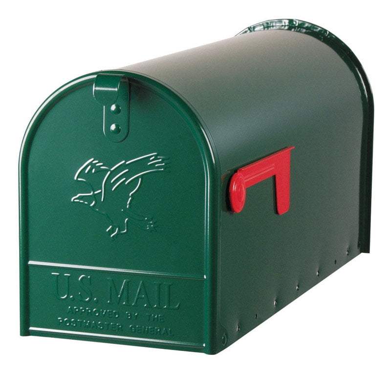 Gibraltar Mailboxes Elite Large Capacity Galvanized Steel Green Post