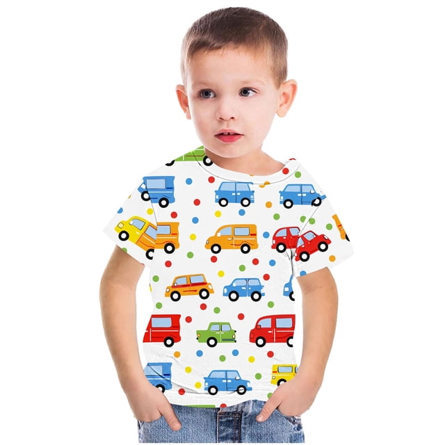Jgppe T-Shirt à Manches Courtes pour Garçons Filles Blouse Décontractée Col Rond Ample pour Enfants 3-14 Ans Extérieur