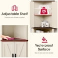 thumbnail image 4 of MIDODO Tall Storage Cabinet, Corner Cabinet Organizer with Barn Doors and Adjustable Shelves, Home farmhouse bookshelf Cabinet for Bathroom, Living room, 4 of 6