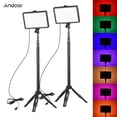 thumbnail image 1 of Iluminación RGB Kit de luz de video USB DIMMABLE 3200K-5600K Kit de video LED de Iluminación de Relleno Con TRIPODE ESTIRABLE DESMONTABLE, 1 of 7