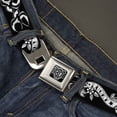 thumbnail image 2 of Buckle-Down Belt, Seatbelt Buckle Belt, Lucky Black White, 34 to 52 Inches, 2 of 9