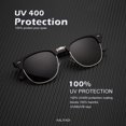 thumbnail image 3 of YIXIGGC Polarized Sunglasses for Men and Women Semi-Rimless Frame Driving Sun glasses UV Blocking DYF329-1502, 3 of 6