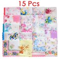 thumbnail image 4 of Yingyy Cotton Gauze Muslin Square Lovely Flower Pattern Handkerchief Towel, 4 of 9