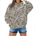thumbnail image 5 of Womens Camo Hoodies Oversized Maple Leaf Fleece Pullover Sweatshirts Long Sleeve Unisex Mens Shirts Tops, L Camouflage, 5 of 7