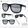 thumbnail image 2 of Kush Classic Matte Sport Horn Rim Plastic Color Mirror Sunglasses [Black Grey - Silver Mirror], 2 of 8