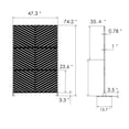 thumbnail image 7 of Kozyard Metal Privacy Screen 74" H x 47.2" W Decorative Outdoor Divider with Stand Panels Freestanding Screen Set for Deck Patio Balcony Garden Outdoor&Indoor (White/Chevron), 7 of 7