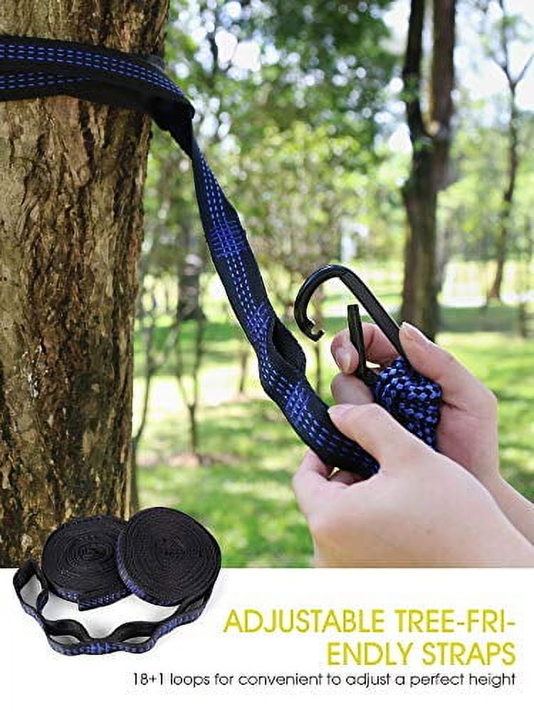 Kootek Camping Hammock Double Single Portable Hammocks with 2 Tree Straps Lightweight Nylon Parachute Hammocks for Backpacking Travel Beach Backyard Patio Hiking Blue Sky Blue Large Walmart