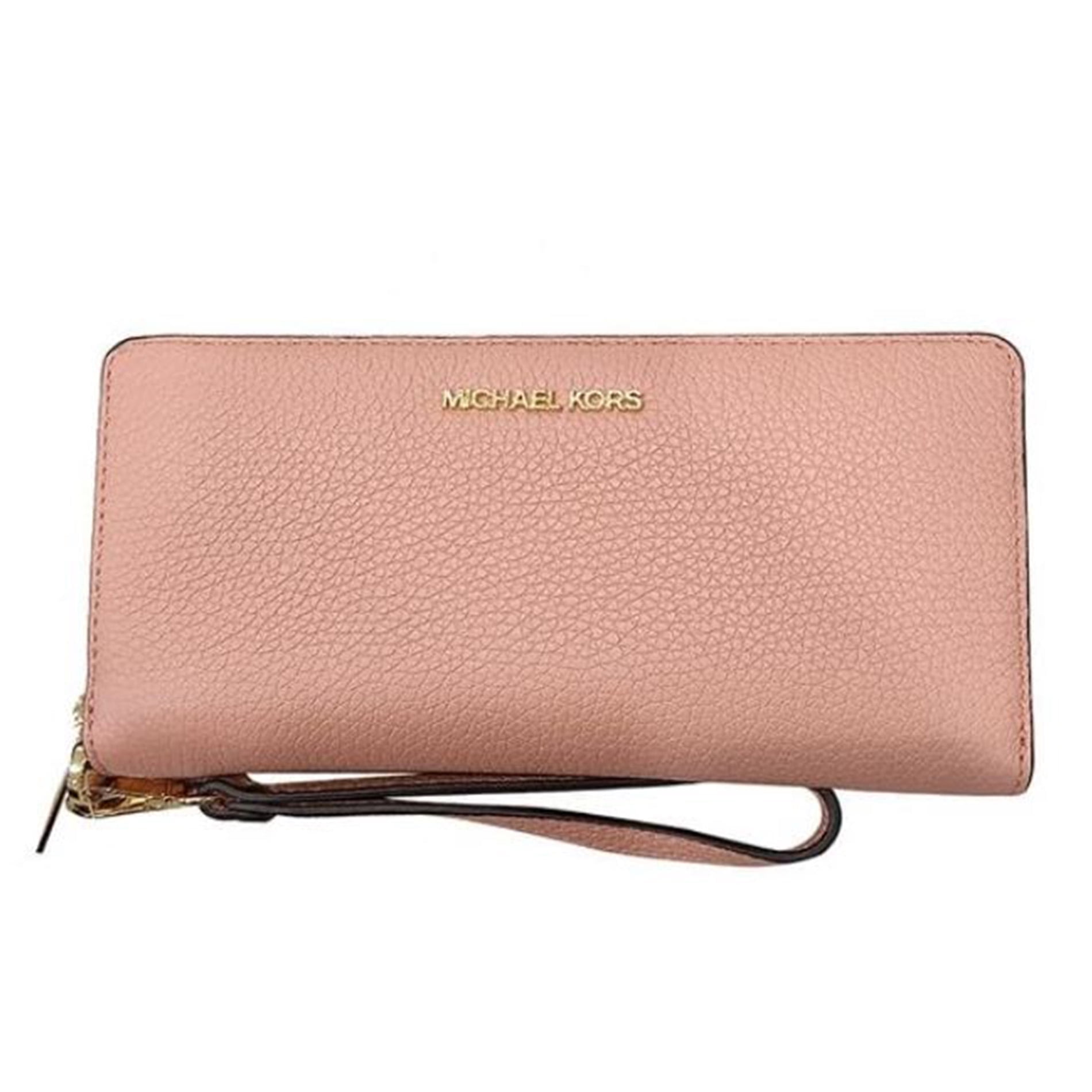 マンゴー‼️ Michael Kors Women's Large Pebbled Leather Wallet, Zip-Around