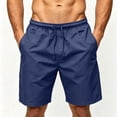 thumbnail image 4 of Mens Hiking Fishing Shorts Elastic Drawstring Waist with Pockets Outdoor Travel Short Pants Dad Gifts, 4 of 4