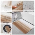 thumbnail image 6 of Brown White Ombre Bath Mat 3 Piece Bathroom Rug Set, Vintage Farmhouse Abstract Striped Non Slip Bath Rug Contour Mat and Toilet Lid Cover, Absorbent Shower Mats Soft Bath Rugs and Mats Sets, 6 of 8