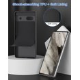 thumbnail image 5 of Thin Google Pixel 7a Case, TPU Cover with Camera Protection Soft Interior Slim Flexible Phone Case for Pixel 7a - Black, 5 of 7
