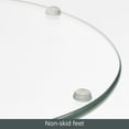 thumbnail image 4 of mDesign Metal and Glass Top Round Accent Side/End Drink Table - Matte Black, 4 of 7