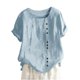 thumbnail image 2 of Fiudx Ofertas de La Semana Camisa Holgada con Estampado de Flores de Manga Corta Informal de Verano para Mujer, 2 of 5