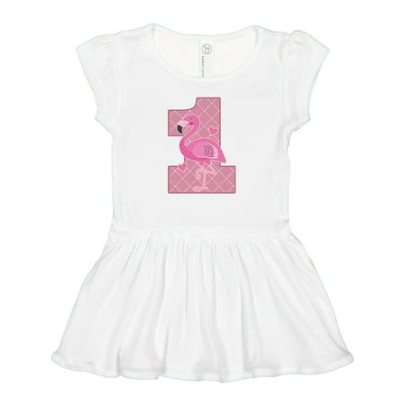 

Inktastic First Birthday Flamingo 1 Year Old Girl Gift Baby Girl Dress