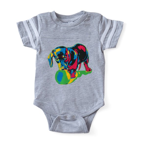 CafePress - Dachshund - Cute Infant Baby Football Bodysuit