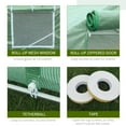 thumbnail image 4 of Outdoor Storage Shed Outsunny 20' x 10' x 7' Walk-in Tunnel Greenhouse with Zippered Mesh Door and 8 Mesh Windows, Gardening Plant Hot House with Galvanized Steel Hoops, Green,Small Storage Shed, 4 of 10
