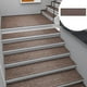 thumbnail image 1 of Tapetes para escaleras | Alfombras de poliéster cepillado con rayas horizontales | Peldaños antideslizantes y absorbentes | Alfombra con aislamiento acústico | Cubiertas para peldaños de escalera, 1 of 7