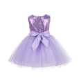 thumbnail image 3 of Ekidsbridal Formal Sparkling Sequins Tulle Flower Girl Dress Mini Bridal Gown Communion Baptism Christening Social Events 124 M, 3 of 3