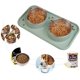 thumbnail image 3 of Cuenco para Perros y Gatos Cuenco Doble de Acero Inoxidable Base Antideslizante Tapete de Silicona Antidesbordamiento y Antiderrames 2x400ML 2 * 400ML, Verde, 3 of 5