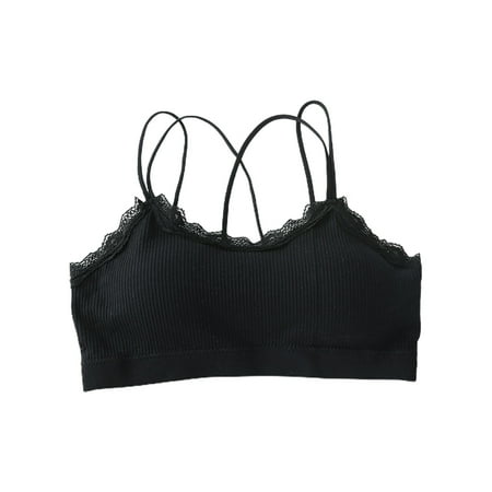 

gvdentm Bralettes For Women Women s Comfort Revolution Full-Coverage Wireless Bra Foam Wirefree T-Shirt Bra Black A