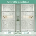 thumbnail image 4 of 44-48"W x 71"H Sliding Shower Door, Piovt Swing Glass Shower Door with 1/4"(6mm) Clear SGCC Tempered Glass, Pivot Frame Sliding Shower Door for Bathroom, Chrome, Reversible Installation, 4 of 7