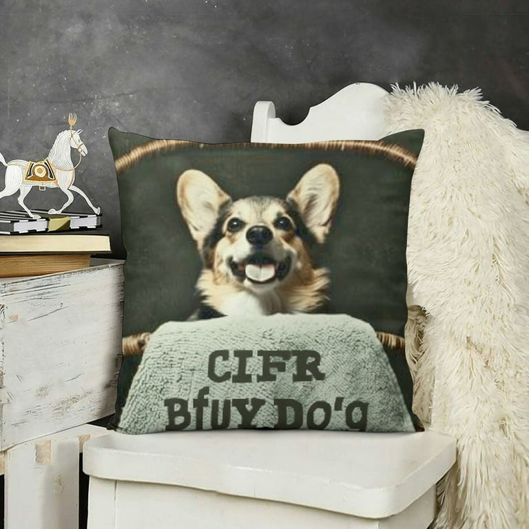YINGXI It's Not Dog Hair It's Glitter Throw Pillow Case, Dog