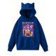 thumbnail image 1 of pop Huntrix Print Cat Ears Hoodie with De-mon Sweatshirt Huntrix Trendy Pullover All-over Print Fashion Casual Long Sleeve Sweatshirt Pullover Casual Streetwear 2XL, 1 of 4