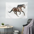 thumbnail image 1 of Polygons Tapestry, Abstract Geometric Triangular Design Running Horse in Brown Tones, Fabric Wall Hanging Decor for Bedroom Living Room Dorm, 5 Sizes, Warm Taupe Dark Brown, by Ambesonne, 1 of 1
