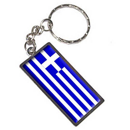 Greece Flag Keychain Key Chain Ring