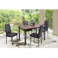 thumbnail image 1 of Comedor Troya MOBILKRAFT 4 Sillas Tubular Cubierta de PVC Modelo Troya PVC Estilo Clasico Negro, 1 of 4