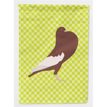 Caroline s Treasures BB7780CHF English Pouter Pigeon Green Flag Canvas House Size Large multicolor