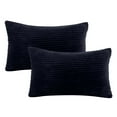 thumbnail image 2 of Soft Corduroy Striped Velvet Rectangle Decorative Throw Pillow Cusion For Couch 12, 2 of 5