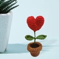 thumbnail image 4 of 2 piezas de juguete de ganchillo hecho a mano para principiantes con pequeñas flores en maceta para tejer a mano Estilo D, 4 of 6
