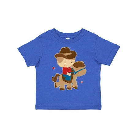 

Inktastic Cowboy Boy on Pony Gift Toddler Boy Girl T-Shirt