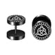 thumbnail image 5 of Pendientes de joyería para piercing, redondos, de acero inoxidable, con parte trasera plana. Estilo N, 5 of 9