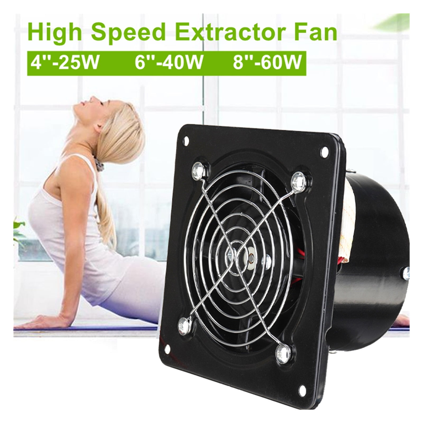 4/6/8Inch Extractor Ventilation Fan Exhaust Fan Air Blower High Speed Bathroom Kitchen Toilet Air Vent Window Wall Fan ,Energy Saving